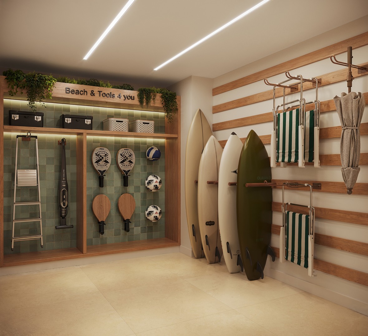 Beach & Tools amenity
