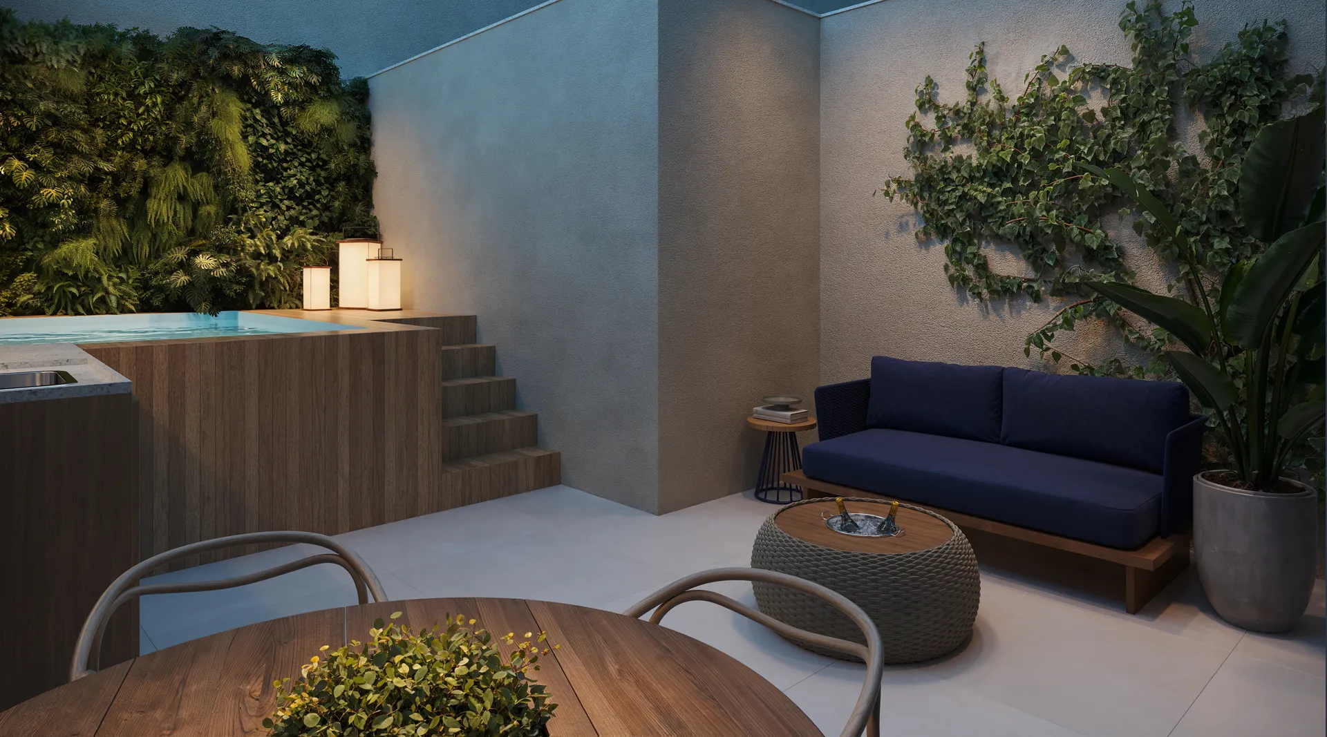 Garden unit interior