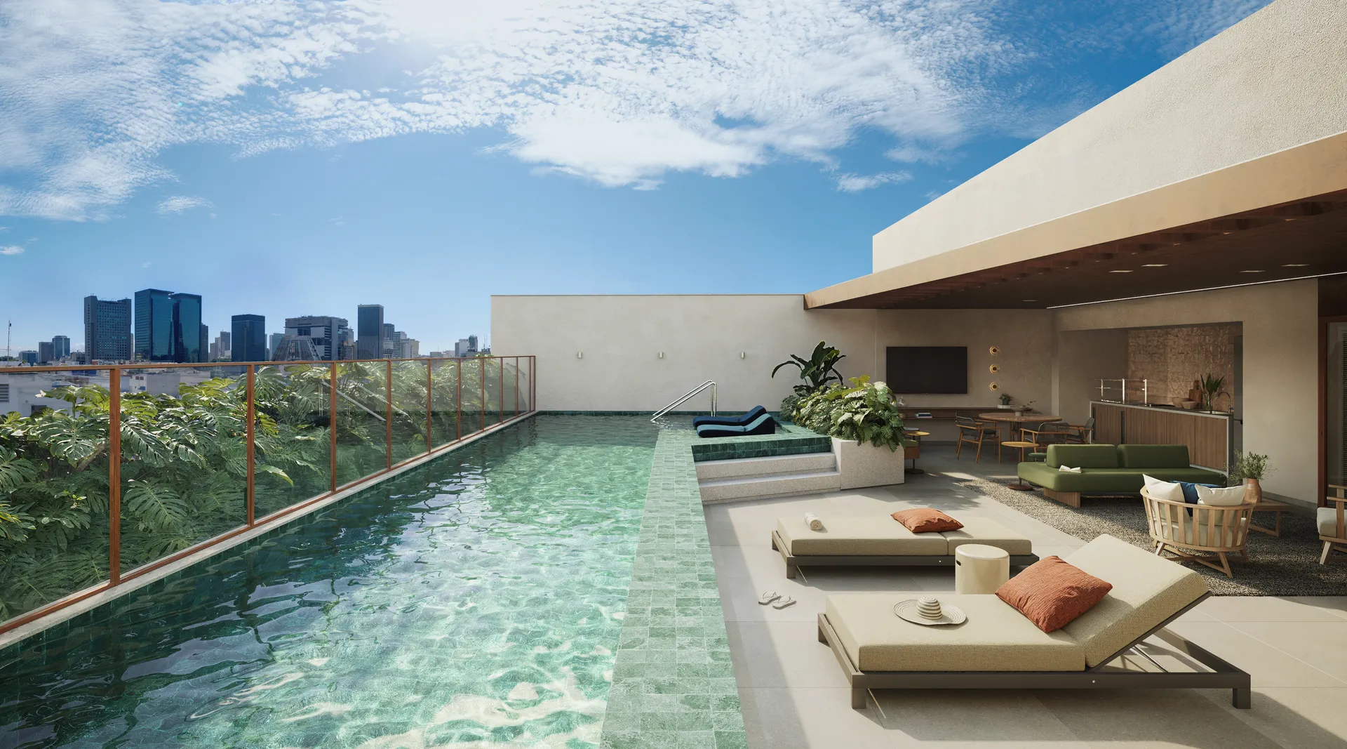 Rooftop sun deck