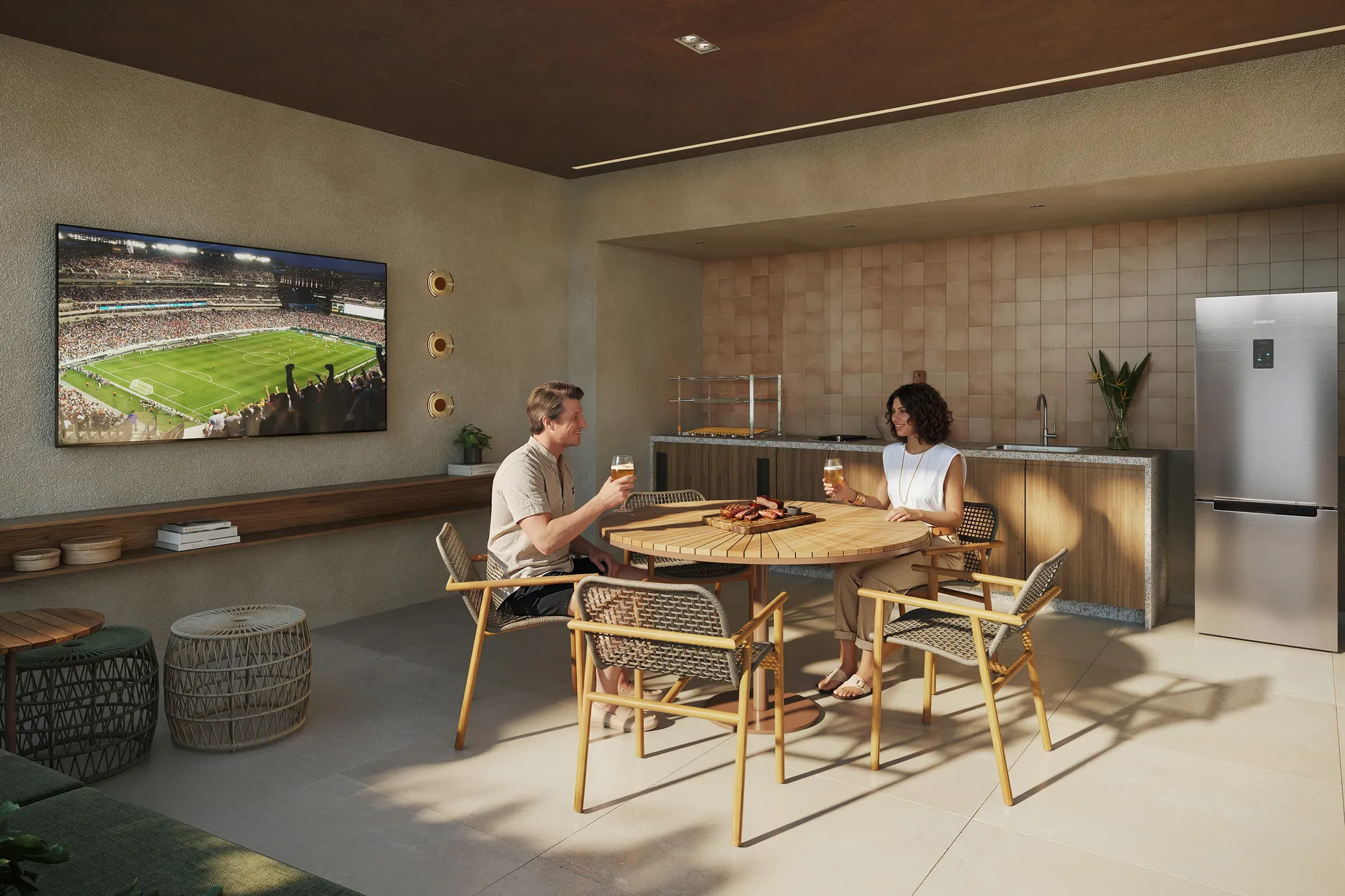 Rooftop gourmet space